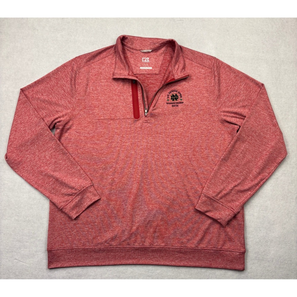 Cutter Buck Pullover Mens XL Red US Senior Open Notre Dame Warren Course 40th‎